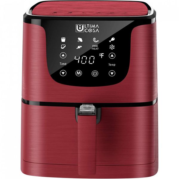 Auralto Fritadeira Elétrica AirFryer 7 em 1, Capacidade 5.5L, Programável, 1700W, 110V, Branca