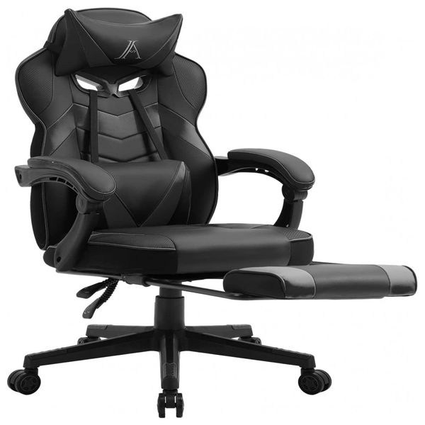 AJS Cadeira de Escritório Gamer Reclinável e Ergonômica com Apoio de Lombar e Braço, Vermelho