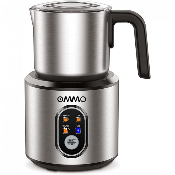 OMMO Espumador de Leite Elétrico, Capacidade 350 mL, Aço Inoxidável, 110V