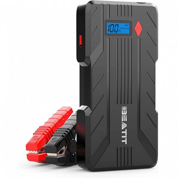 BEATIT B7 Bateria Auxiliar de Partida 1200A 16500 mAh 12V com Cabos Inteligentes