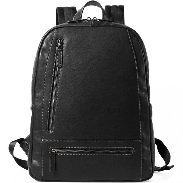 Sharkborough Mochila de Couro Capacidade Extra Preta