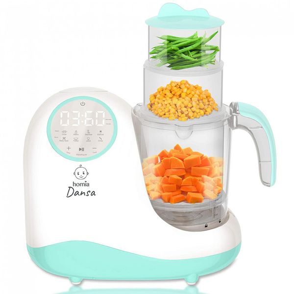 homia Dansa Processador de Alimentos p, Bebê 8 em 1 Capacidade 600 mL Azul