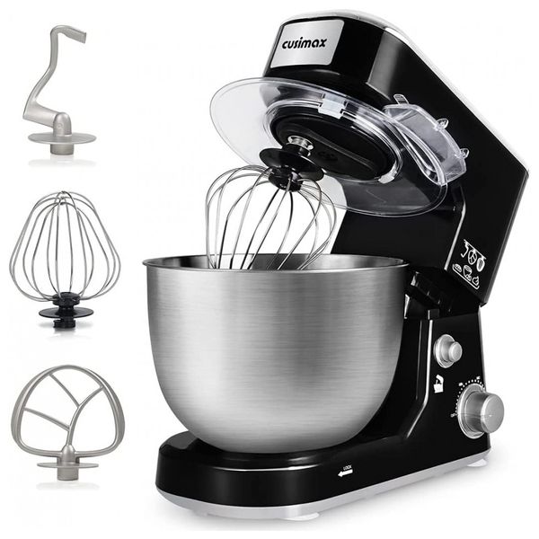 CUSIMAX Batedeira de Aço Inoxidável Capacidade 6L 6 Vel 800W