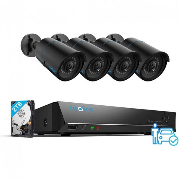 Reolink Sistema de Câmera de Segurança 8 Canais 5MP, 4 PCS