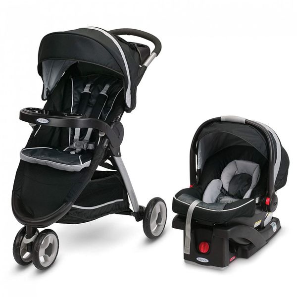 Graco FastAction Fold Sport Travel System, Cadeira de Bebê p, carro e carrinho incluso