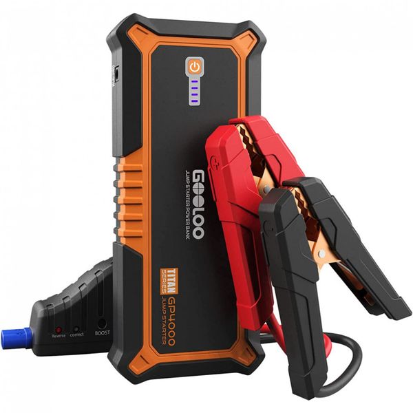 GOOLOO Bateria Auxiliar de Partida Automotiva 4000A 12V com USB