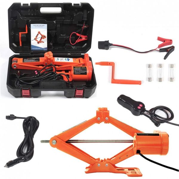 Macaco Elétrico Jacaré LED Prova Dágua 12V Até 5 ton Ideal p, SUV e Carro Kit Ferramentas