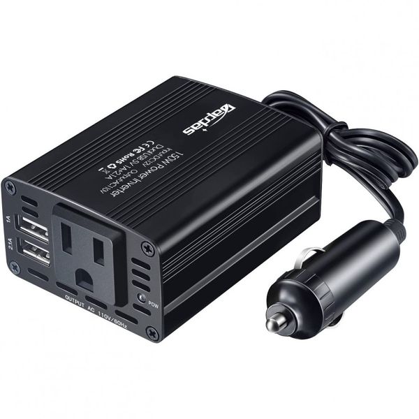 Bapdas Inversor de Potência 150W DC 12V para 110V AC 3.1A USB e Tomada AC