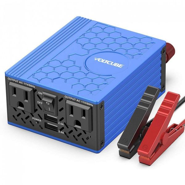 Inversor de Potência VOLTCUBE 150W 12V Para 110V AC 2 Portas de Carregamento USB