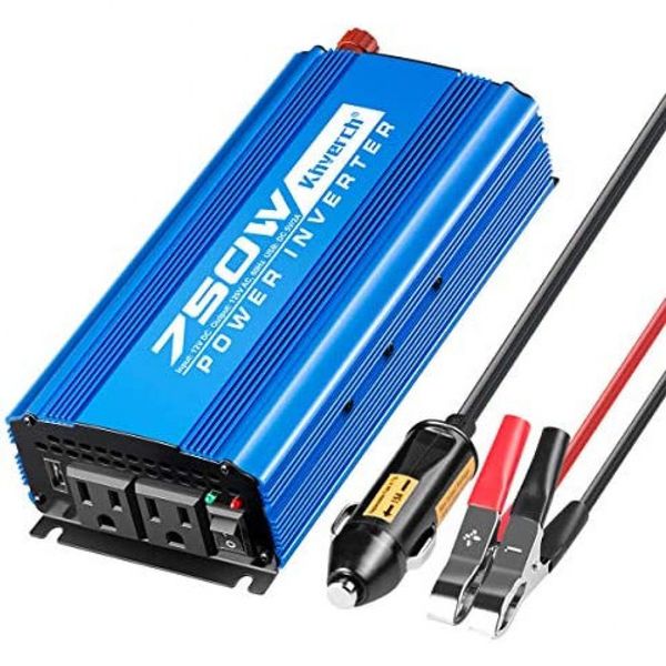 Inversor de Potência 750W 12V Para AC 2 Tomadas, USB, 110v, KINVERCH, Vermelho