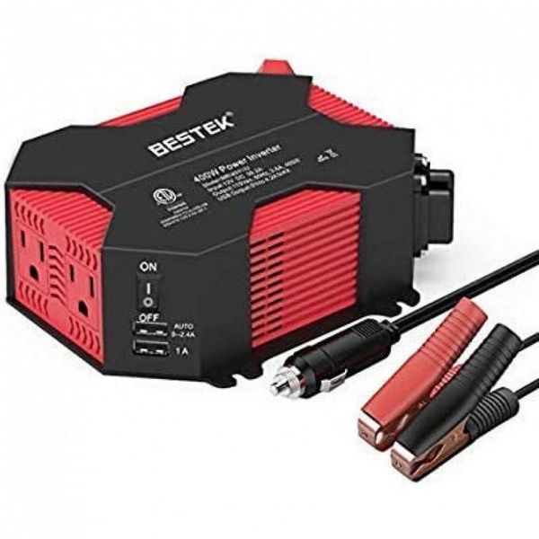 Inversor de Potência 12V BESTEK 400W 110V CA com 4 Portas de Carregamento USB