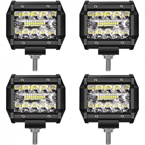 Farol de Milha LED Off Road 2 Cubos de Pods 162W à Prova Dágua e Poeira 2 Peças