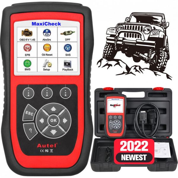 Autel MaxiCheck Scanner de Motor Automotivo c, 10 Modos de Analise e Muilti Idiomas