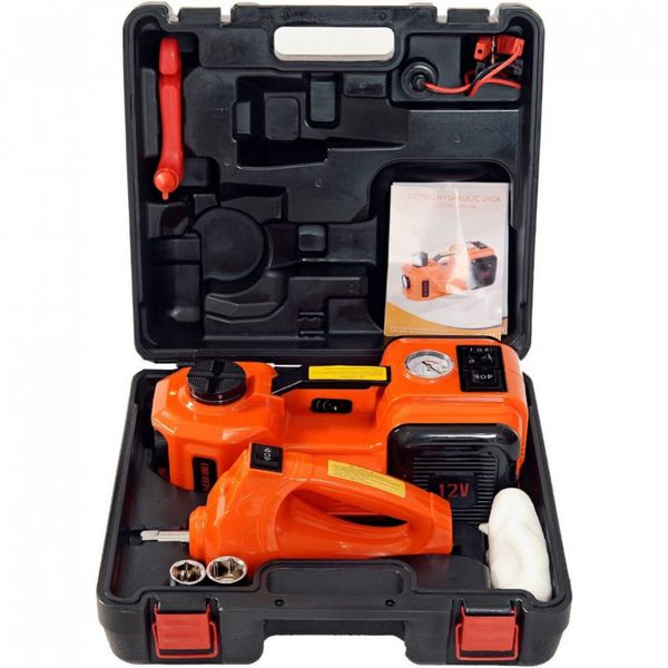 Marchlnn Macaco Elétrico Automotivo 3 em 1, 12 V 5 Toneladas c, Lanterna LED
