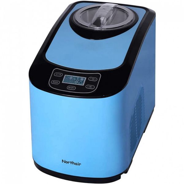 Sorveteira Northair Totalmente Automática Aço Inoxidável 1,3 Litros e Livro de Receitas