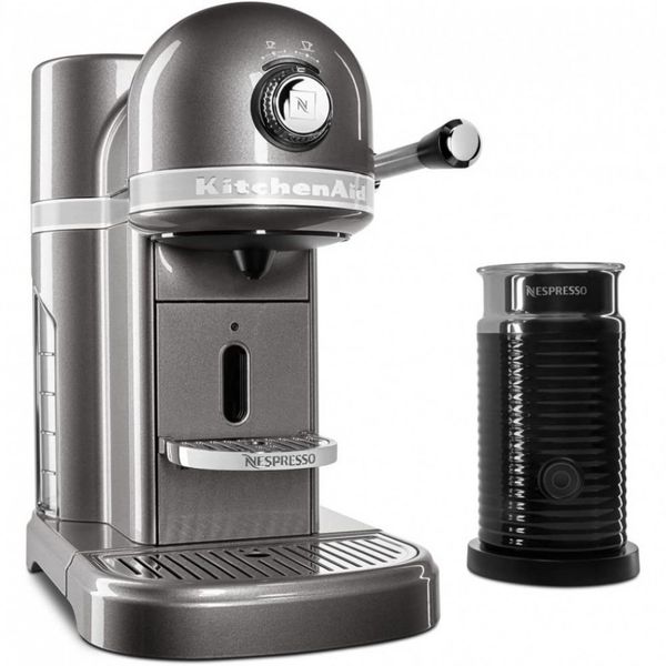Cafeteira Elétrica Nespresso Kitchenaid Tanque de Água Removível de 1,3Litro Cor Prata