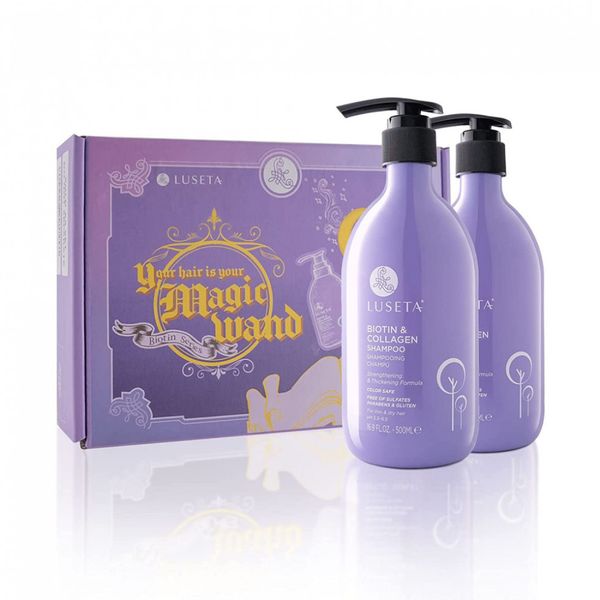 Shampoo Condicionador Biotina e Colágeno Queda de Cabelo e Crescimento Rápido 500ml