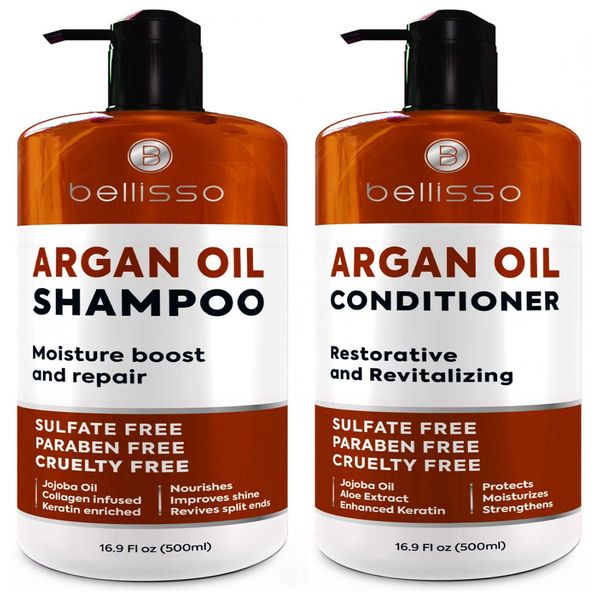 Shampoo e Condicionador Óleo de Argan Marroquino Todos Tipos de Cabelo 400ml