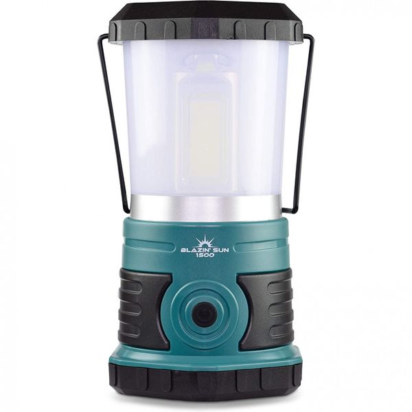 Lanterna LED Sun 1500 Lúmens A Pilha 500gr Luz 360 Branca Suave Resistente a Água, BLAZIN BISON, Azul turquesa