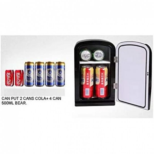 Mini Geladeira Automotiva 6 Litros até 8 Latas 12V e 110V Ideal para Escritório Carro