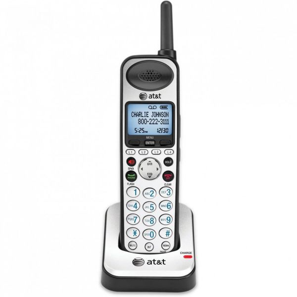 ATT Telefone sem fio, 1 unidade, c, expansão de 4 linhas, preto