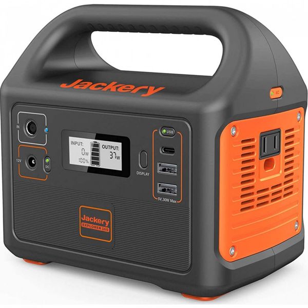 Jackery Estação de Energia Portátil AC, DC 110V Tela LCD Luz LED Portas USB C, Explorer 160