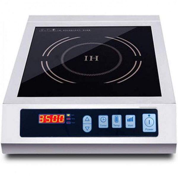 Cooktop Fogão Elétrico de Indução Aço Inoxidável Display Digital Botão de Toque