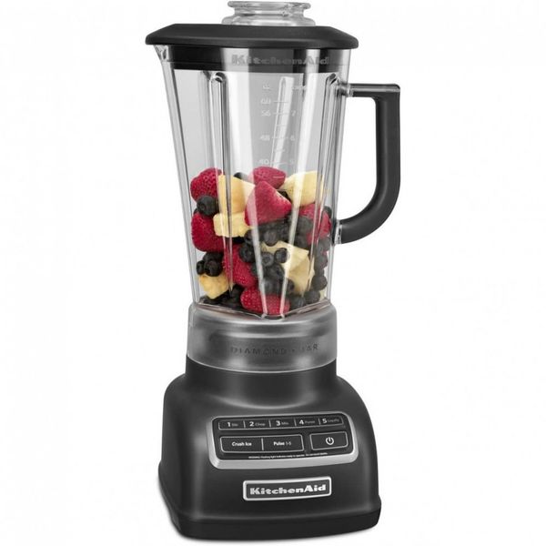 Liquidificador KitchenAid 5 velocidades misturador de diamante, preto fosco 110V