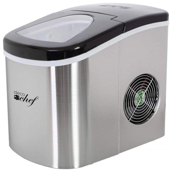 Máquina de Gelo Automática Portátil até 11 kg de Gelo em 24h, 110v, DECO GEAR DCIMSTS, Prateado