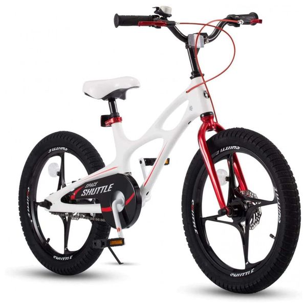 Bicicleta Infantil com Freio a Disco de Magnésio para 3 a 9 anos, Branca, ROYALBABY, Branco