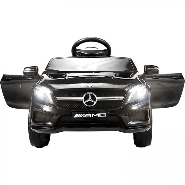 Costzon Ride Carrinho, Carro Elétrico Mercedes Benz, 1 lugar, 12V, com controle remoto, USB MP3, 3 km por hora, 3 a 6 anos, TOBBI, Preto
