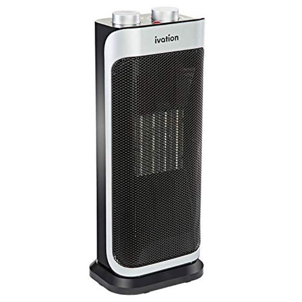 Aquecedor de Cerâmica Ivation 1500W Oscilante Auto Regulagem, Temperatura Ajustável