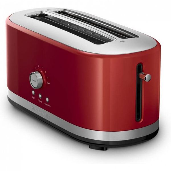 Torradeira Elétrica Comprida KitchenAid KMT4116ER , 4 fatias, Com Alavanca de Elevação Alta, Vermelho Império 110V
