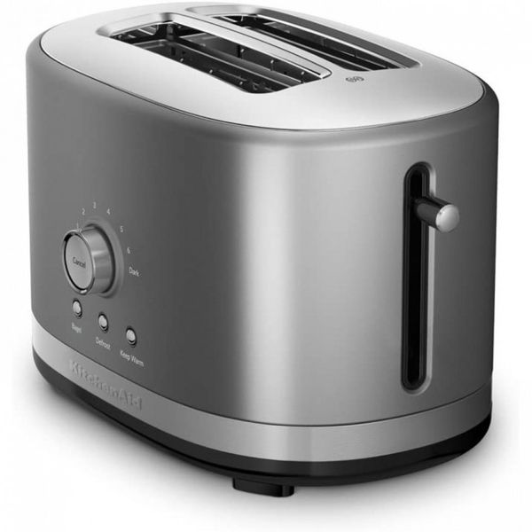 Torradeira Elétrica KitchenAid KMT2116CU, 2 Fatias, Com Alavanca de Elevação Alta, Prata 110V