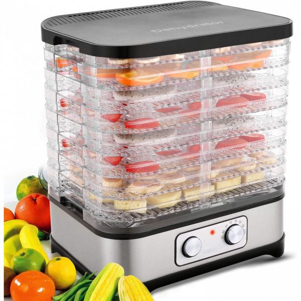 COOCHEER Desidratador de Alimentos, 5 Bandejas, Preto e Transparente 110V