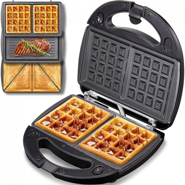 Máquina de Waffle Yabano, 2 Fatias, Prata 110V