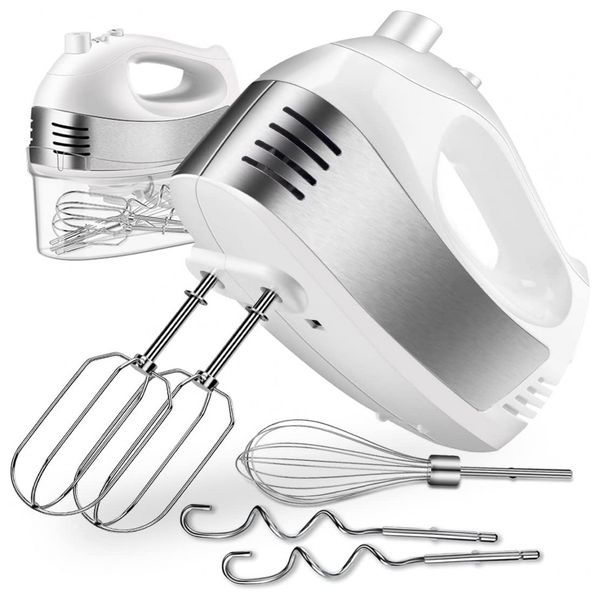 Batedeira de Mão 5 Velocidades Turbo 250W, 110v, CUSINAID TB HM009, Branco