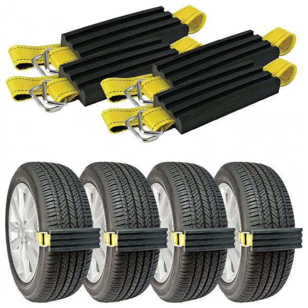 Corrente de Tração para Pneu Neve ou Lama, 4 Unidades, TRACGRABBER, Preto