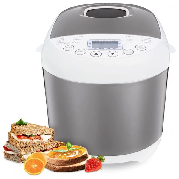 Panificadora Automática, XL, 19 em 1, 3 Tamanhos, 3 Cores Pão, 110v, SYBO BM8501, Branco