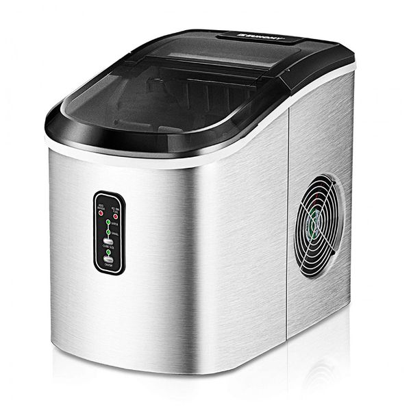 Máquina de Gelo da, Produz 12kg, Dia Cubos Prontos em 8 min, 110v, E EUHOMY IM 01, Prateado