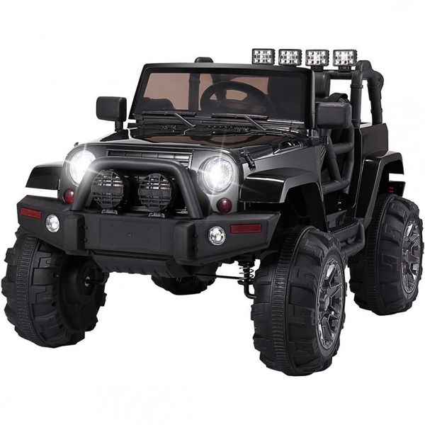 Carrinho, Carro Elétrico, 1 lugar, 12V, com controle remoto, USB MP3, 4 km por hora, 2 a 6 anos, TOBBI, Preto