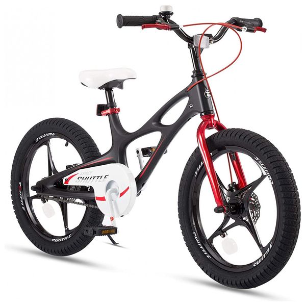 Bicicleta Infantil com Freio a Disco de Magnésio e Rodinhas, 3 a 9 anos, ROYALBABY, Preto