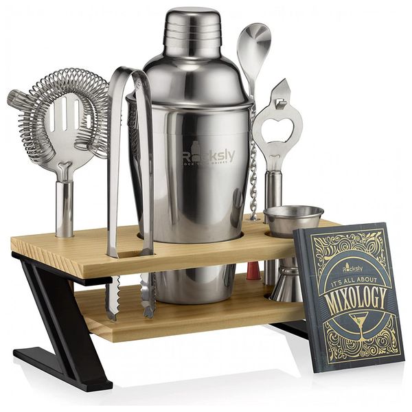 Kit Bn Profissional 7 Peças em Aço Inoxidável com Suporte e Livro de Receitas, ROCKSLY, Prateado