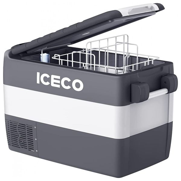 Mini Cooler, Geladeira Automotiva Portátil DC 12, 24V AC 110, 50 L, 220v, ICECO JP50 with Cover, Preto