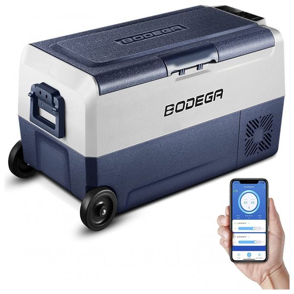 Geladeira, Cooler Portátil Automotivo 36L, com Controle de Temperatura, 45W, 12V, BODEGA BOJT07202, Cinza