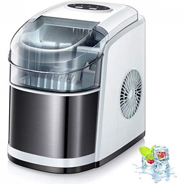Máquina de Gelo Automática Portátil até 11 kg de Gelo em 24h, Branca, 110v, KISMILE HZB 12, C, Branco