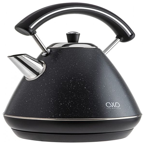 Chaleira Elétrica de 1.7L, Aço Inoxidável, 1500W, 110v, COOK WITH COLOR, Preto