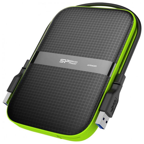 Disco Rígido Externo, à prova de choque IPX4, 4TB A60, USB 3.1 Gen 1, para PC, Mac, Xbox e PS4, SP SILICON POWER SU040TBPHDA60S3KAC, Preto