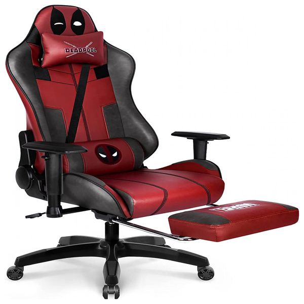 Marvel Cadeira de Escritório Ergonômica Personalizada Deadpool, NEO CHAIR Gaming 101, Vermelho