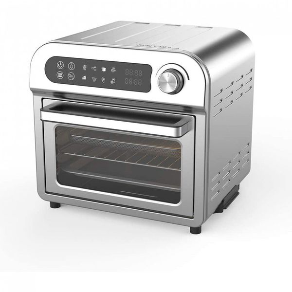 Fritadeira Elétrica Air Fryer 8 em 1 Capacidade 10 L Forno Multifuncional 1500W, 110v, LUCKWIND, Prateado